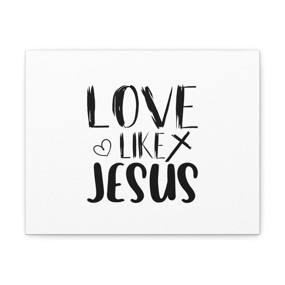 Scripture Walls John 15:12 Love Like Jesus Heart & Cross Bible Verse Canvas